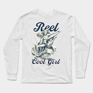 reel cool girl, pin up girl Long Sleeve T-Shirt